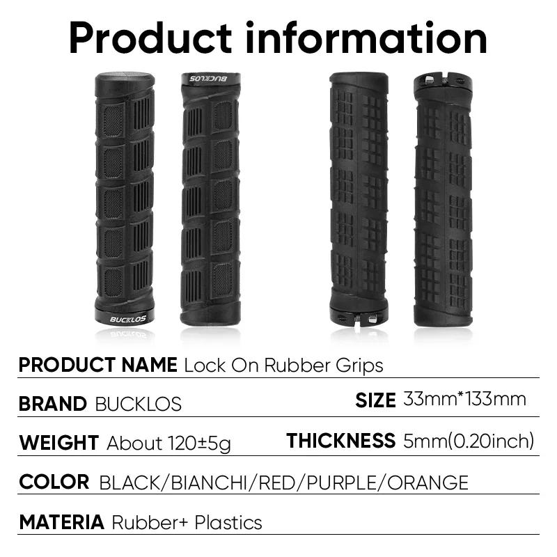BUCKLOS MTB Grips Anti Slip Grip for Mountain Bike Handlebar Bicycle Cuffs Lockable MTB Handle Gloves Cycling Accessories