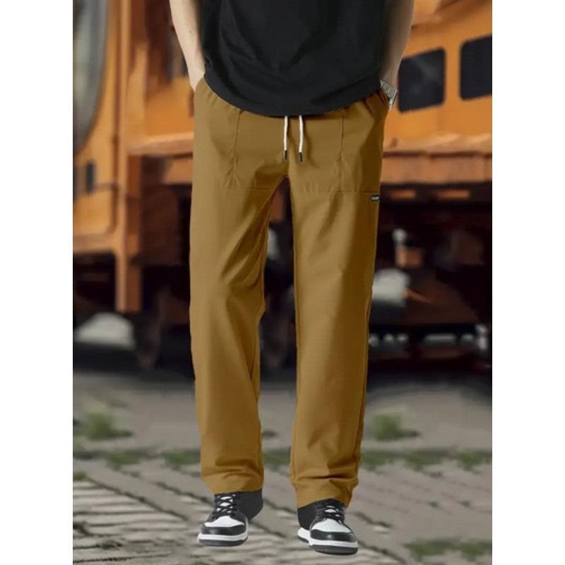 Men's Lightweight Pants Casual Loose Sports Trousers Men Casual Thin Straight Leg Pants Male Fashion Outdoor Joggers Pants