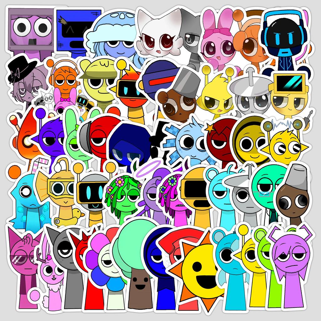 50 Samolepek s graffiti rytmických boxů Kreativní herní samolepky Vodotěsné dekorativní samolepky na kelímek na vodu, mobilní telefon, počítač