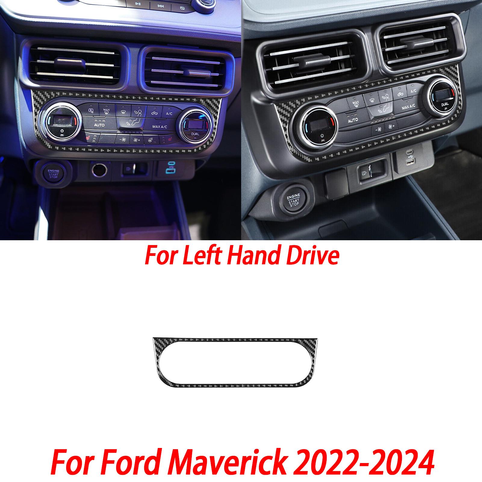 

For Ford Maverick -2025 Steering Wheel Button Cover Console Gear Shift Cup Holder Panel Car Interior Accessories Sticker Black Plastic