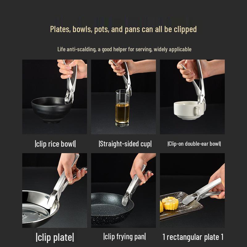 304 Stainless Steel Non-Slip Anti-Scalding Plate & Bowl Lifter