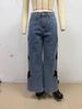 Women's Star-Patterned Loose Straight-Leg Jeans - New European & American Style