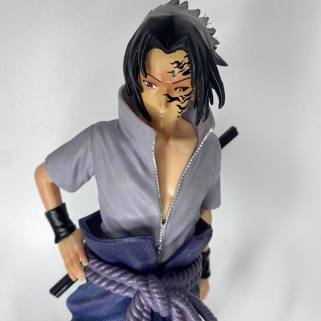 Anime Naruto Figurs Uchiha Sasuke Statue GK Figures Model Decor Toys PVC Desk Ornament Doll Gifts