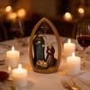 Nativity Scene Figurine Resin Holy Family Ornament Mary Joseph And Baby Jesus Statue Religious Christmas Table Centerpiece Gift for Christians