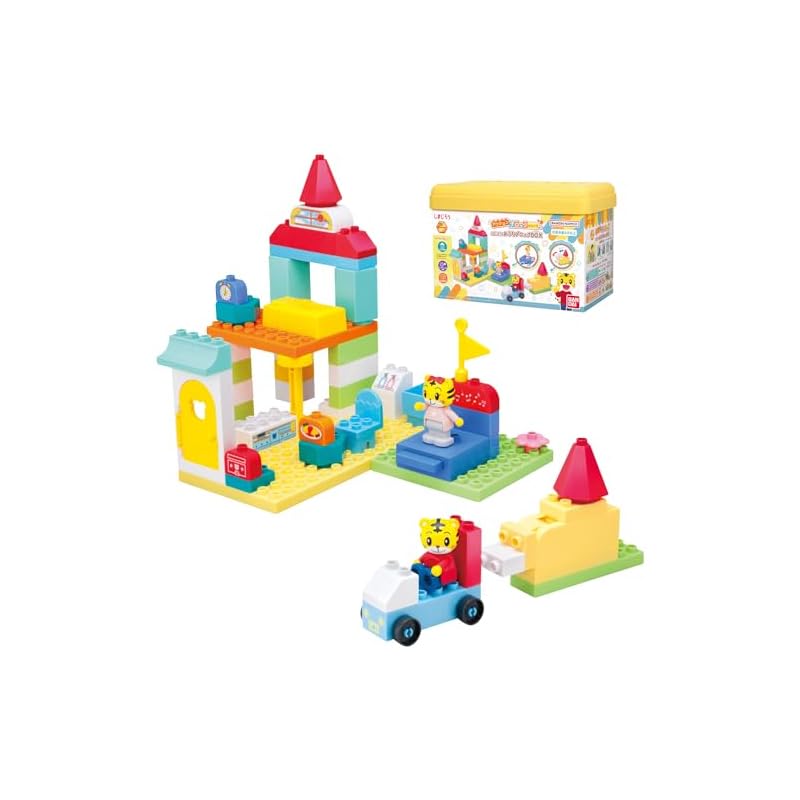 BANDAI Shimajiro Action Block Series Shimajiro's House Block Box (Ages 3 and Up)
