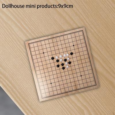 1/12 Dollhouse Mini Simulation Weiqi Game Educational Toy Decor Miniature Chess Board