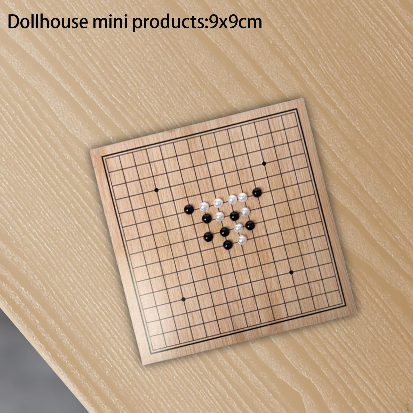 

1/12 Dollhouse Mini Simulation Weiqi Game Educational Toy Decor Miniature Chess Board S