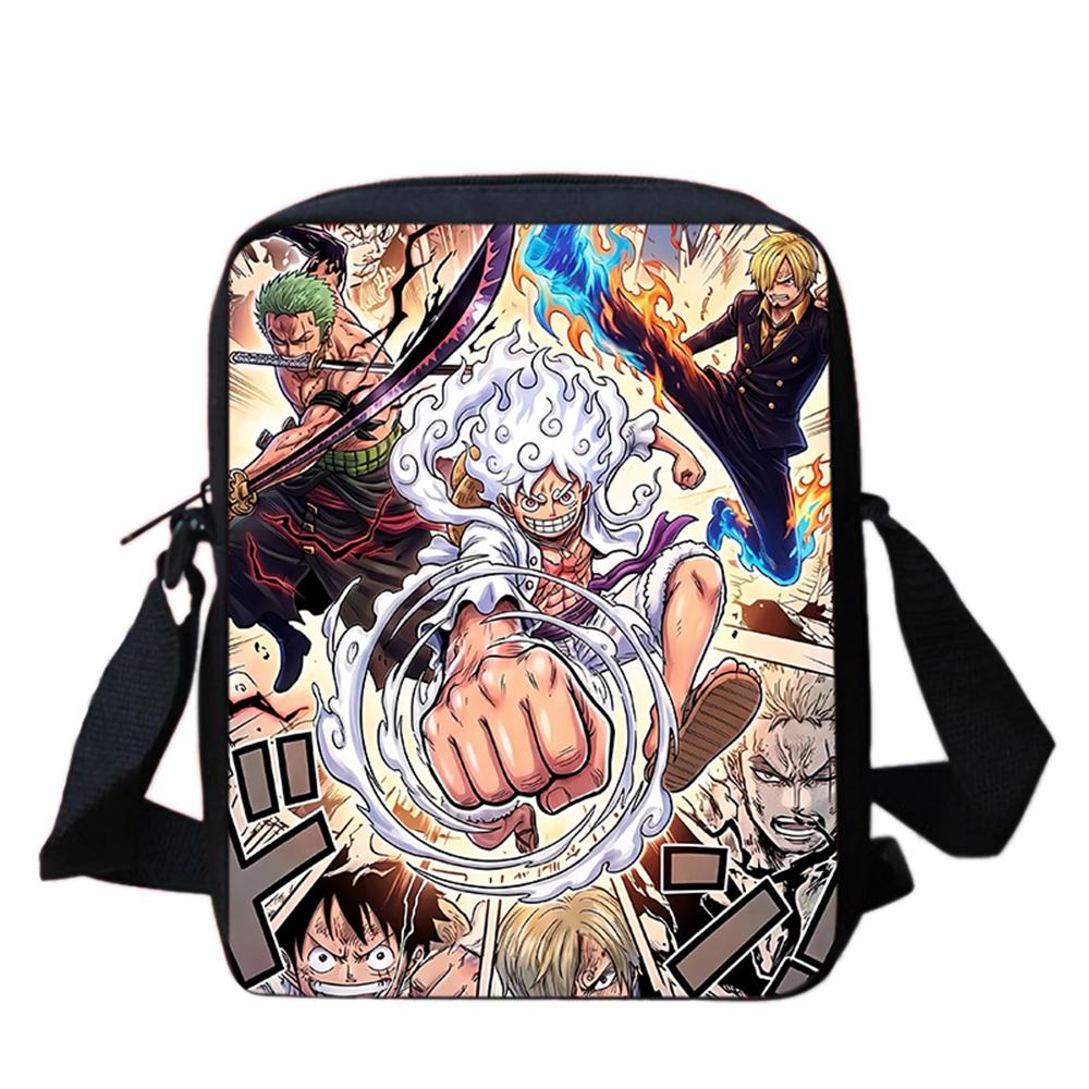 Cartoon One Piece Mini School Crossbody Bag,Light Weight Durable Messenger Bag Christmas Gifts for Kids Casual Daily Travel Use