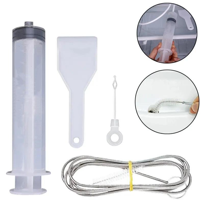5 pezzi/set Spazzola per fori di scarico del frigorifero, detergente per fori di scarico dell'acqua, per la pulizia domestica, strumenti per la pulizia del dragaggio