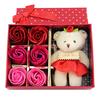 Romantic Life Bear Flower Doll Valentine Rose Artificial Soap Day Gift 6Pcs Partyation