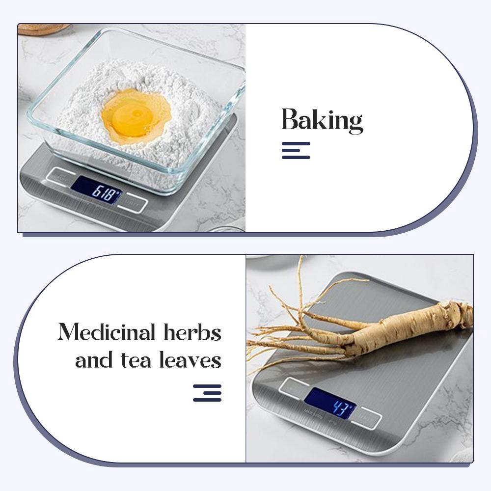 Hochpräzise elektronische Backwaage für den Haushalt und die Küche, kleine Backwaage für Lebensmittel, 10 kg, 5 kg, genaues Wiegen