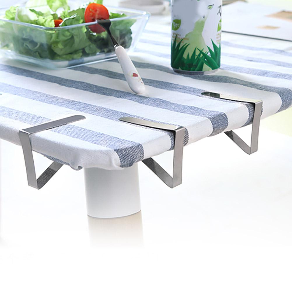 Windproof Tablecloth Clips Stainless Steel Table Cover Clamps Straighten and Fix Tablecloths Sily for Home Parties Picnic Et Dinner and Wedding