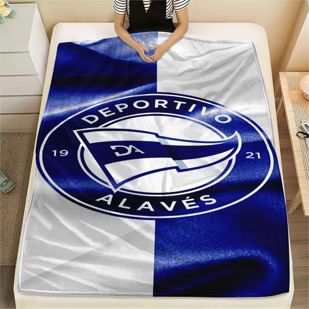 1PC Deportivo Alaves Patterned Flannel Blanket Suitable For All Seasons for Home Decor Warmth and Comfort Gifts Holiday Present