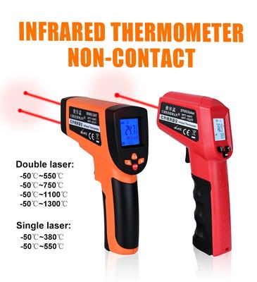 Temassız Pirometre Kızılötesi Termometre LCD Termometre IR Lazer Dijital Sıcaklık Termometresi Tabancası Pirometre