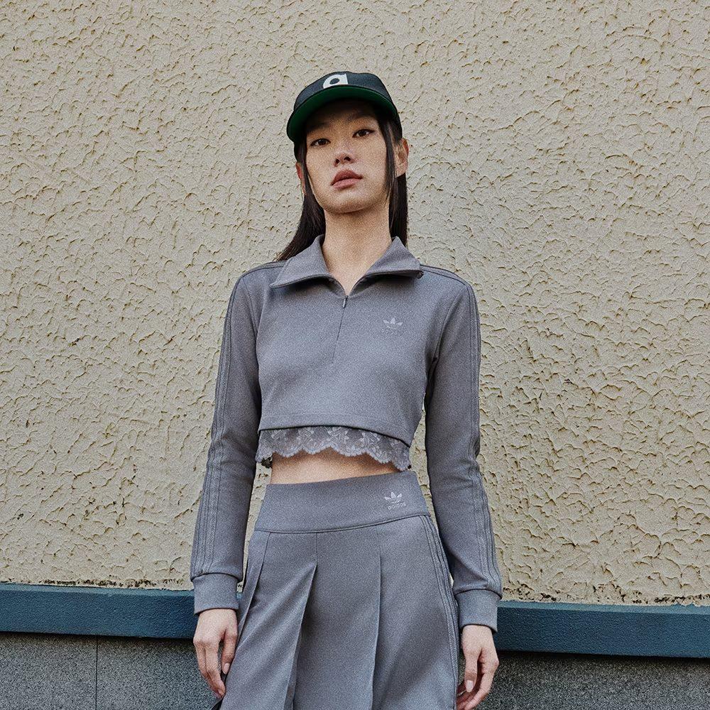 adidas Originals Gray Collection TRACK TOP Sweatshirt Women's Gray IY9024