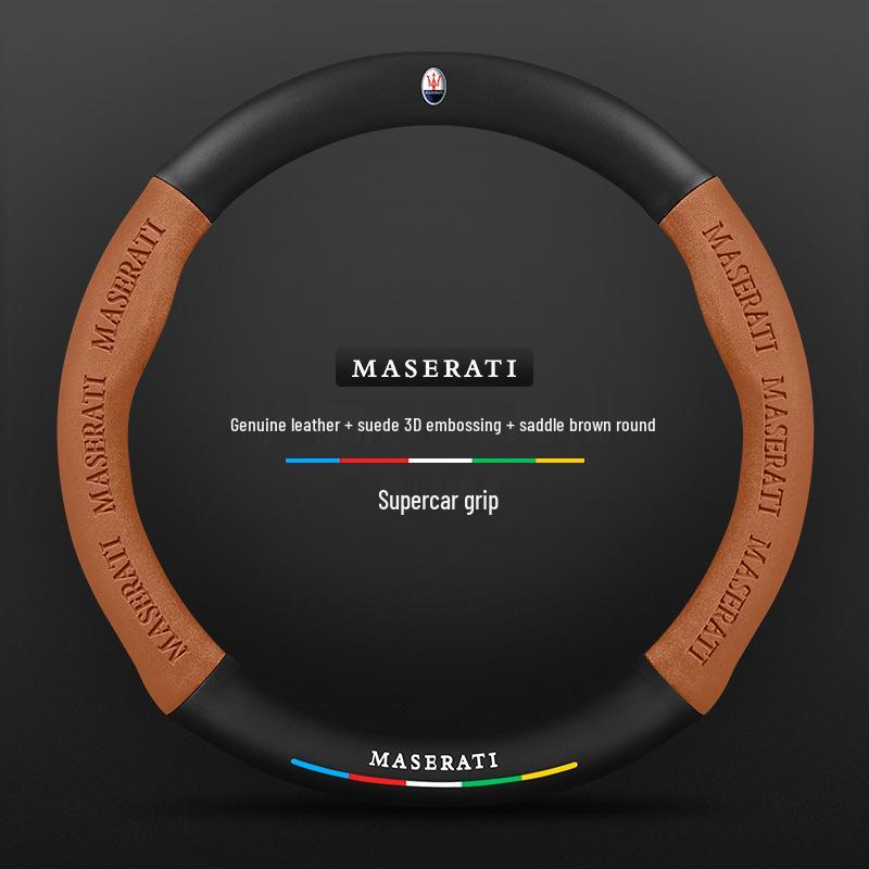 Maserati Presidente Levante Ghibli Leather Steering Wheel Cover