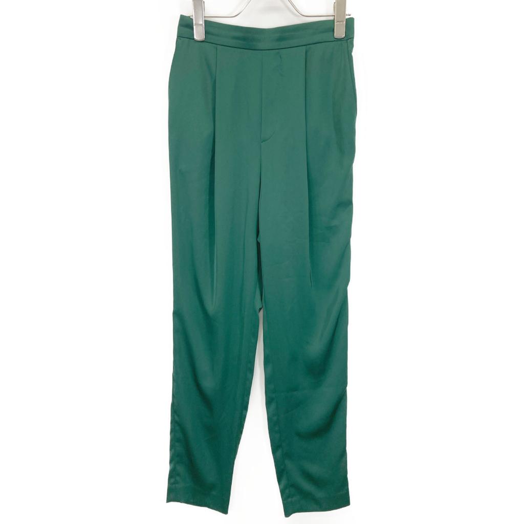 ENFOLD 22Stainless Steel Green 300FS231 1580 Satin Pants Bottoms 38 greenUsed