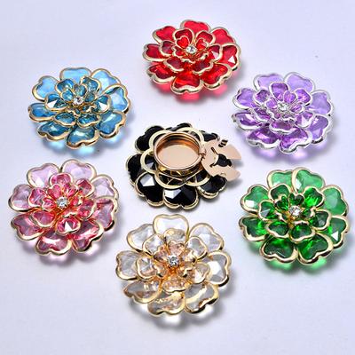 Women Double Layer Flower Button Cover Shirt Button Decoration Fits Most Buttons Jewelry Alloy Buckle Wedding 38x17mm