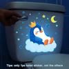 Glow-in-the-Dark Penguin Toilet Stickers Self-Adhesive Removable PVC Bathroom Decoration Wall Windows Car Decals