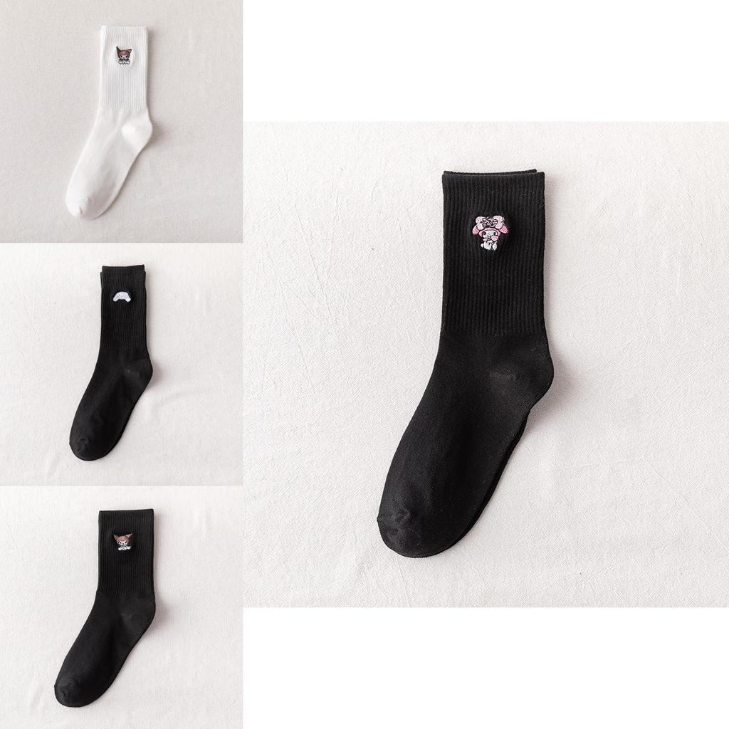 Niedliche Herbst Winter Damen Baumwolle Cartoon Anime Mittelhohe Socken Für Paare