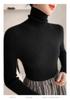 Women's Slim Fit High Neck Seamless Wool Sweater
