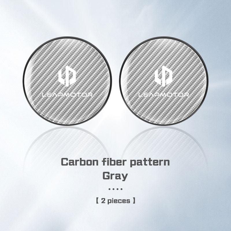 2Pcs Carbon Fiber Leather Car Coaster Water Cup Mat For Leapmotor T03 S01 C11 C01 C10 C16 B10 Non-slip Pad Interior Accessories