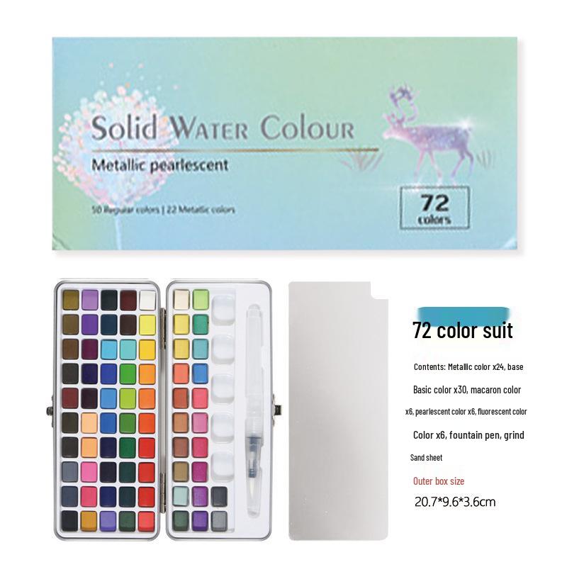 Boite en étain: Set de Peinture Aquarelle Portable 100 Couleurs pour Enfants DIY Nail Art & Peinture
