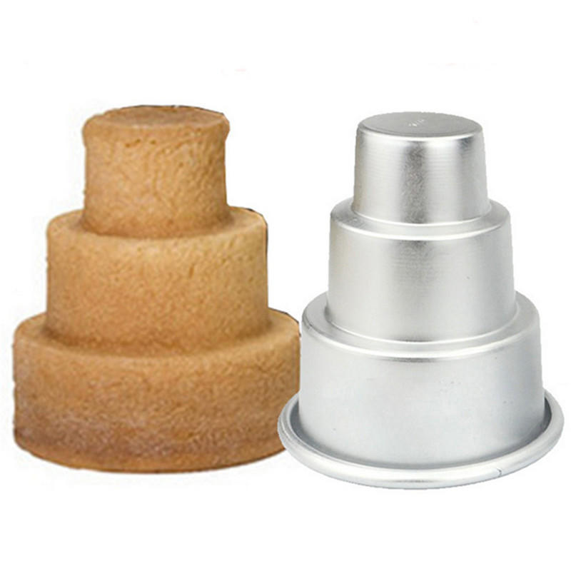 Diy Mini 3-Tier Cupcake Pudding Chocolate Cake Mold Baking Pan Mould Party