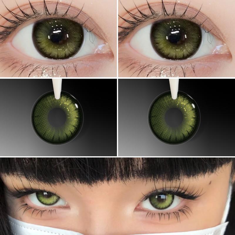 Mill Creek Color Contact Lenses with Prescription Magic Color Series Cosplay Anime Eyes 1 Year Use Green Red Blue Contact LensesHydrogelSoftWT:40%