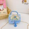 Frozen Bow Girl Messenger Bag Wind Chain Beaded Portable Tassel Shoulder Bag