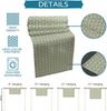 Sage Green Geometric Linen Table Runner Dresser Scarf Table Decor Modern Geometric Stripes Table Runners for Holiday Party Decor