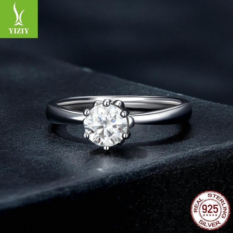 Simple And Luxurious 80-Point Mozzarella Diamond Ring With Certificate 925 Silver Moissanite Ring Msr006