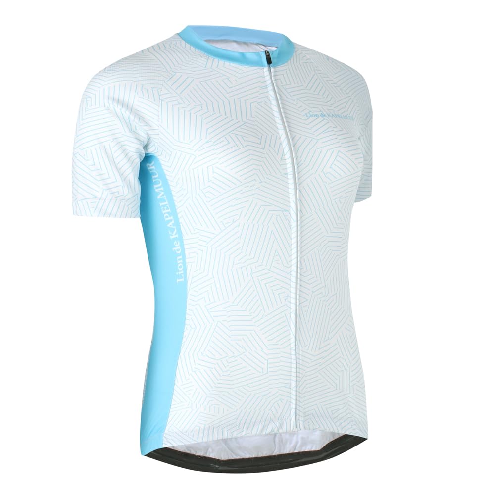 Lion de Capelmuur Short Sleeve Cycling D Stripe Size 34 Women's Jersey, Print, Blue,