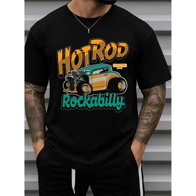 Hot Rod Rockabilly Classic Garage Vintage Car T-Shirt 100% Cotton O-Neck Short Sleeve Summer Casual Mens T-shirt Streetwear