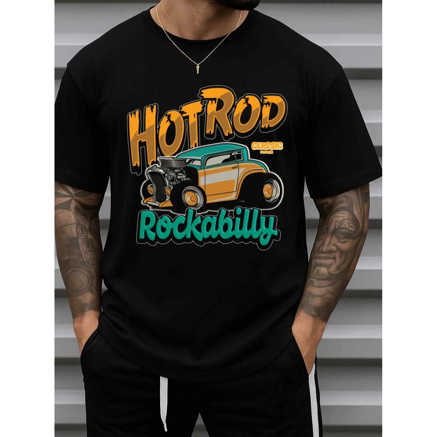

Hot Rod Rockabilly Classic Garage Vintage Car T-Shirt 100% Cotton O-Neck Short Sleeve Summer Casual Mens T-shirt Streetwear S чёрный