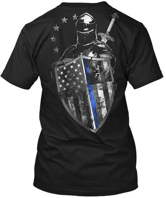Knight Thin Blue Line T-Shirt Size S to 5XL XXL