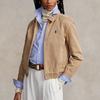 Polo Ralph Lauren Ss23 Solid Logo Embroidered Loose Cotton Khaki Jacket Women jackets Brown WMPOOTWN5A20038-250