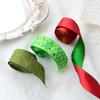 Nuoqi Colorful Christmas Burlap Ribbon for DIY Bows & Tree Decorations