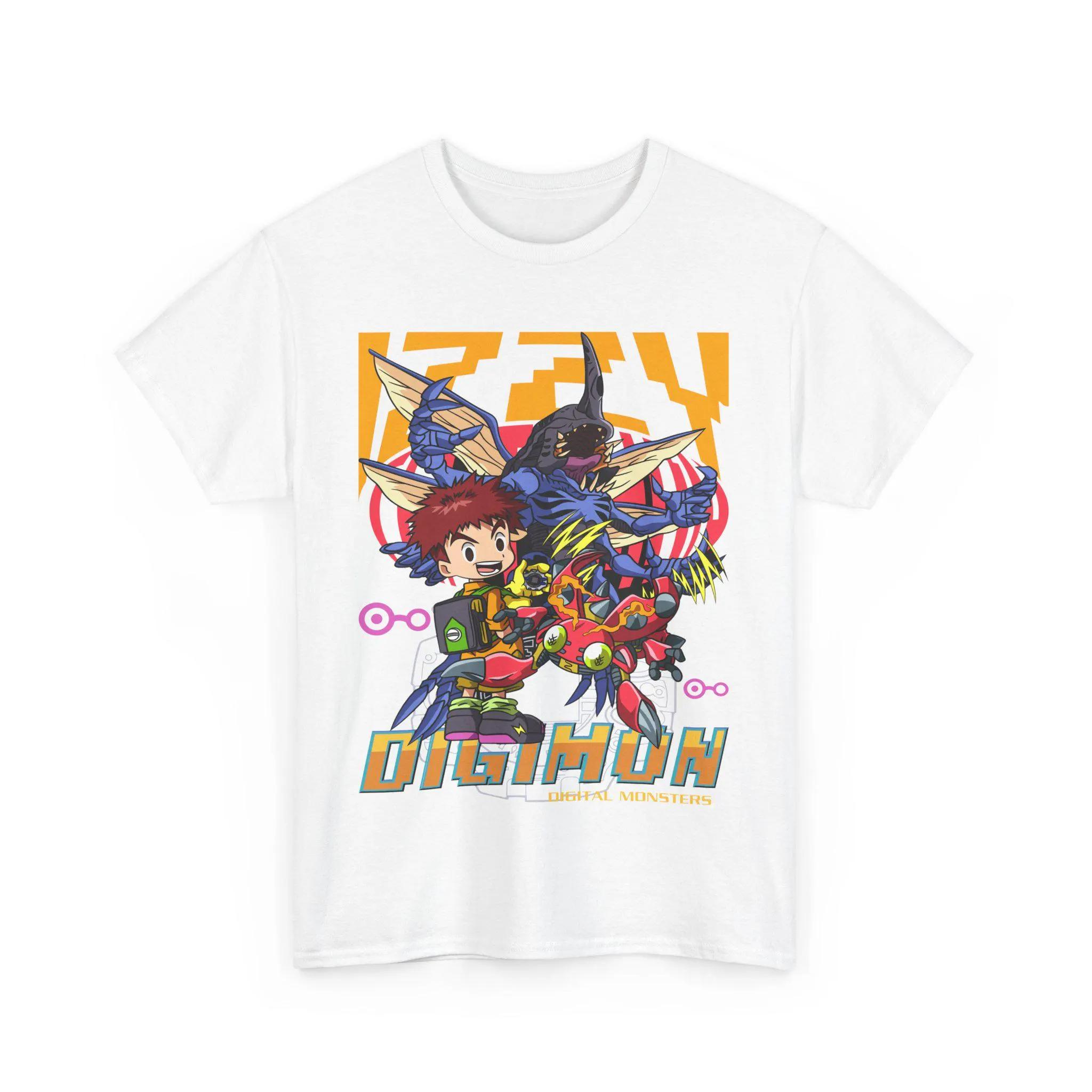 Omnimon and Guilmon Digimon Adventure Anime Tshirt for Men and Women Summer Cotton Comfortable Loose Fashion Top S