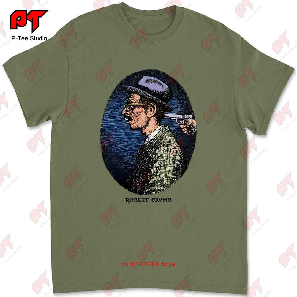 

R Crumb Gun Self Portrait T Shirt Robert Underground Comix MIQ7 4XL