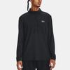 Under Armour Solid Color Stand Collar Pullover Long Sleeve T-Shirt Men Tops Black 1378168-001