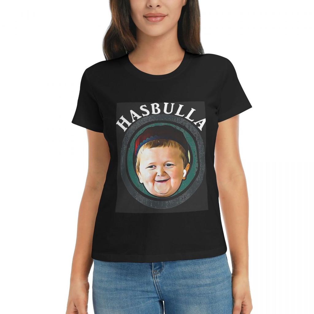 Women TShirt Funny Hasbulla Magomedov Hasbullah Smile Classic Summer Short Sleeve Tees Cotton T Shirts Clothes Tops Streetwear