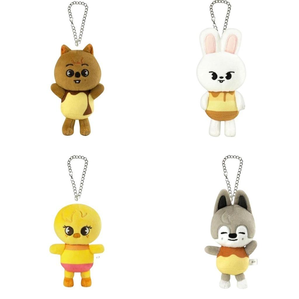 Jyp Felix Pluszowy Breloczek Zawieszka do Torebki Urocza Kreskówkowa Roślina Zabawka Miękki i Puszysty Design Białego Kota