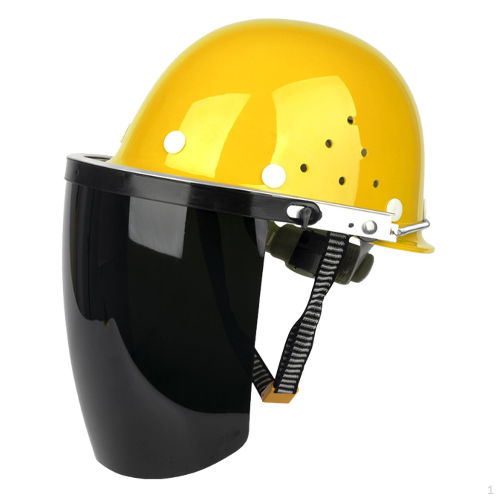 

Защитный экран для лица с защитой для каски, сварочная маска для обрезки, шлифовки, лесозаготовки, металла Black visor