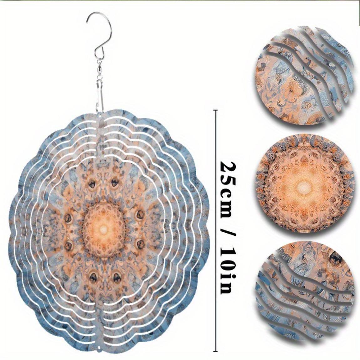 

Богемский ветряной спиннер 10 дюймов, металлический подвесной декор для сада, балкона, улицы, вращающийся на 360 градусов крюк, идея для подарка на все сезоны 01A