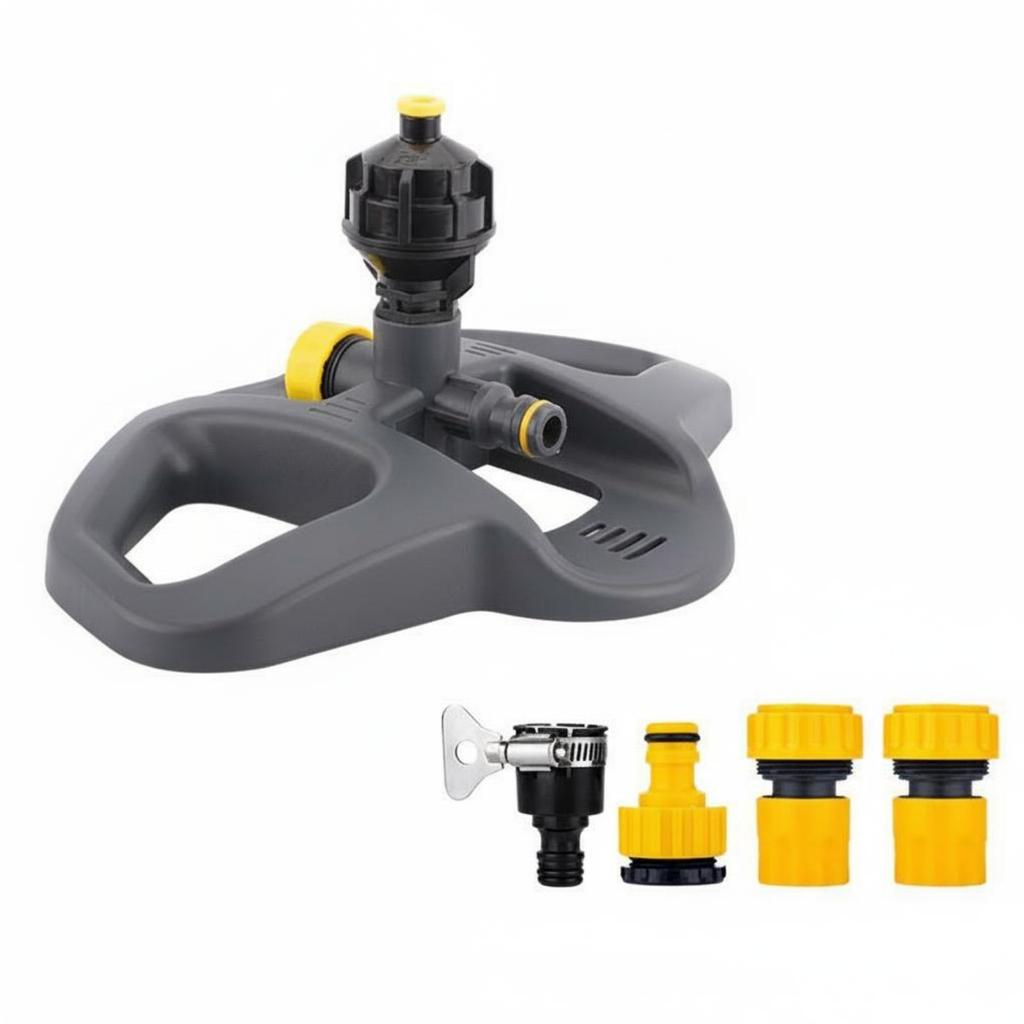 360 Degree Rotating Sprinkler Wide Coverage Automatic Garden Sprinkler Water Spray Spray Head Long-Lasting ABS Plastic Gardening