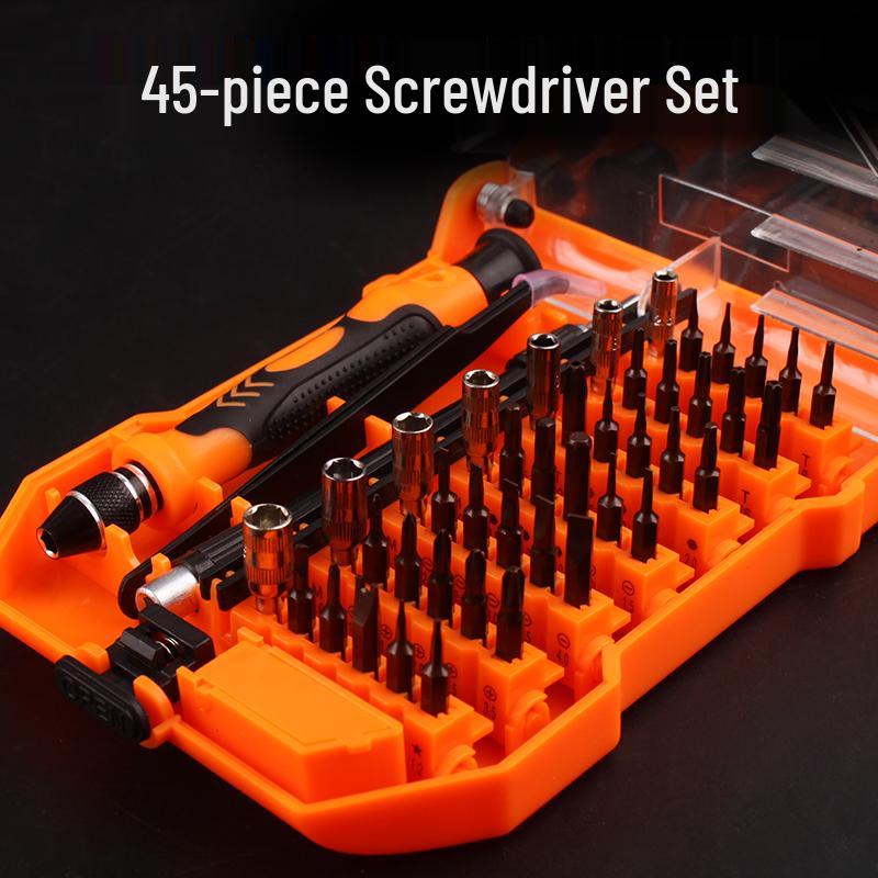 Phillips & Flathead Dual-Use Retractable Ratchet Screwdriver Set with Torx and Double-Headed Design