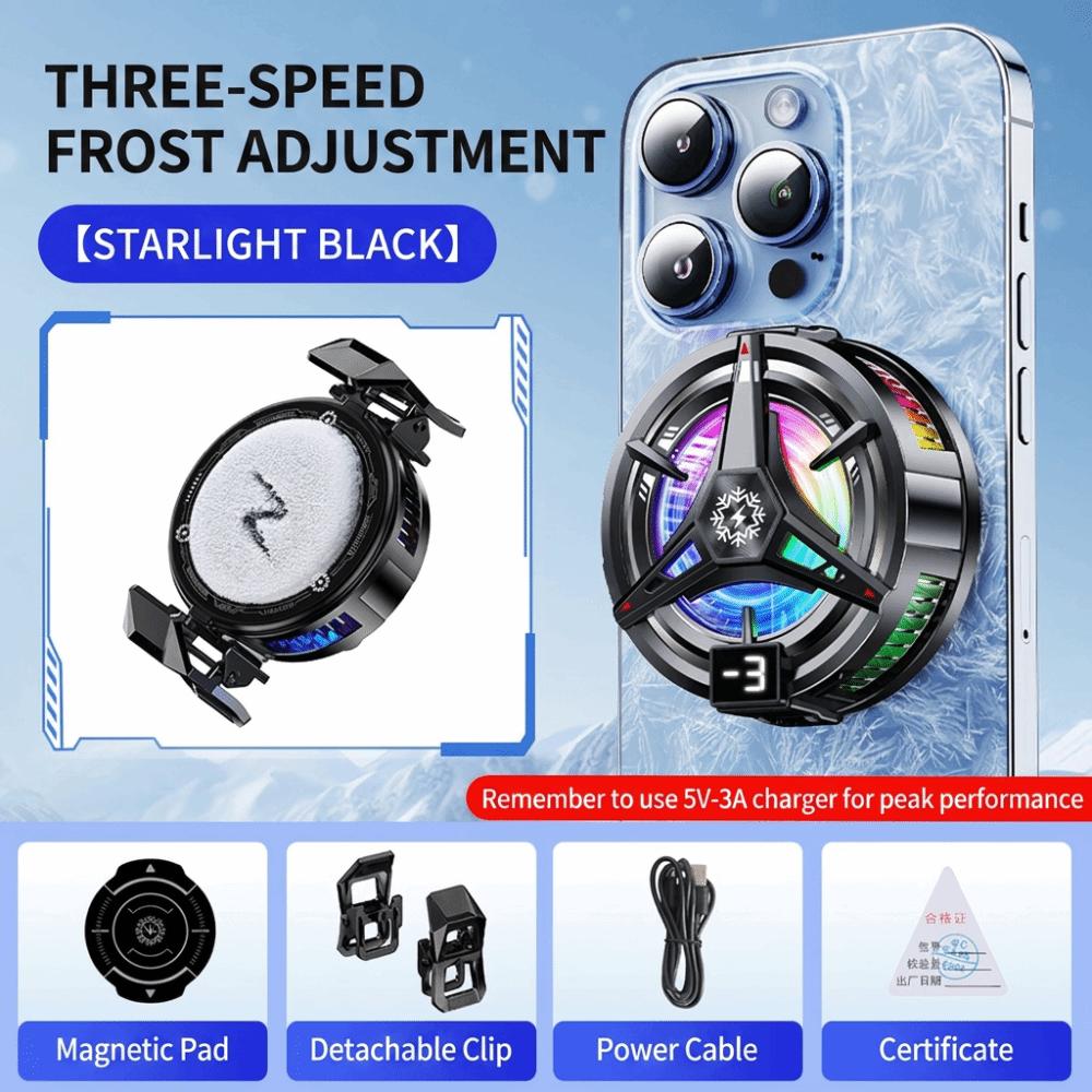 Rechargeable Mobile Phone Cooler With Back Clip Cooling Fan Magnetic Phone Radiator  Streaming