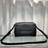 2026 Cross-border Leather Woven Messenger Bag, the Same Fashion Trend for Men and Women, Commuting Versatile Single Shoulder Messenger Bag Bag