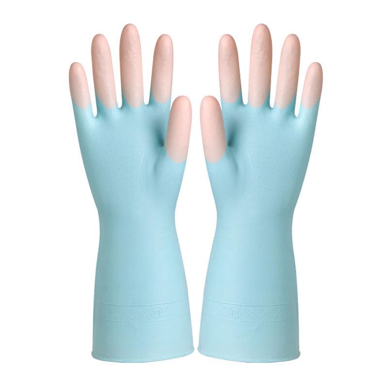 

Латексные перчатки, Резиновые перчатки для стирки, Водонепроницаемые и маслостойкие бытовые перчатки, Хозяйственные перчатки, Кухонные прочные перчатки для мытья посуды L code синий